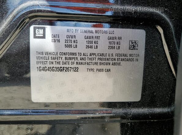 1G4G45G35GF267122 2016 BUICK LACROSSE Black Engine compartment view
