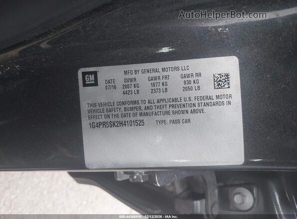 1G4PR5SK2H4101525 2017 BUICK VERANO Gray 
