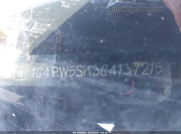 1G4PW5SK3G4137215 2016 BUICK VERANO Black Engine compartment view