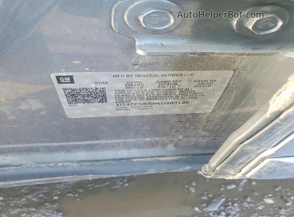1G4ZP5SS0KU103196 2019 BUICK LACROSSE Серебряный Вид подкапотного пространства