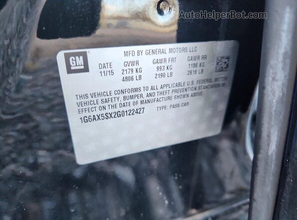1G6AX5SX2G0122427 2016 CADILLAC CTS Black Engine compartment view