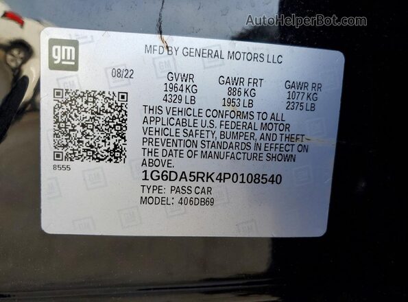 1G6DA5RK4P0108540 2023 CADILLAC CT4 Black Widok komory silnika