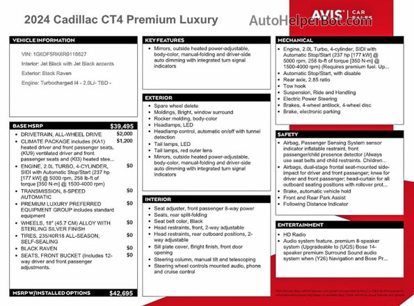 1G6DF5RK6R0116627 2024 CADILLAC CT4 Black Widok komory silnika