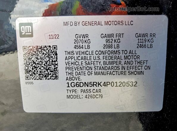 1G6DN5RK4P0120532 2023 CADILLAC CT5 Black Widok komory silnika