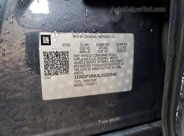 1G6DP5RK0L0102940 2020 CADILLAC CT5 Угольный Вид подкапотного пространства