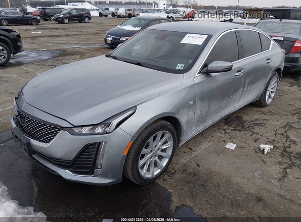 1G6DS5RK3P0139744 2023 CADILLAC CT5 Silver Առջևի ձախ երեք քառորդ տեսարան