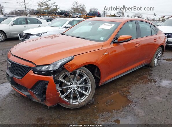 1G6DV5RW4P0153758 2023 CADILLAC CT5 Orange Vista tres cuartos delantera izquierda