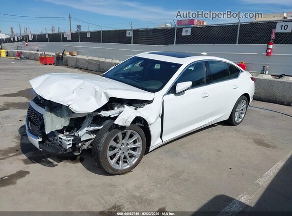 1G6DW5RK0P0142346 2023 CADILLAC CT5 White Առջևի ձախ երեք քառորդ տեսարան