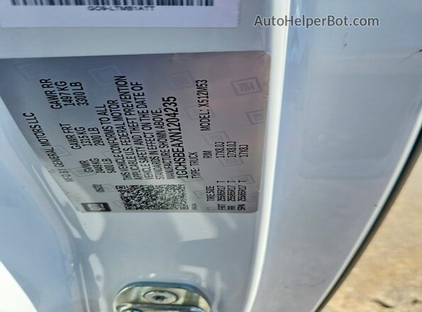 1GCHSBEAXN1204235 2022 CHEVROLET COLORADO White ძრავის განყოფილების ხედი