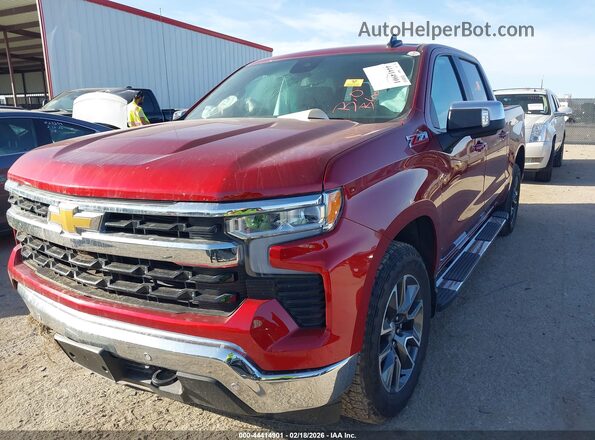 1GCUDDED4RZ350863 2024 CHEVROLET SILVERADO Red წინა მარცხენა ხედი სამი მეოთხედიდან