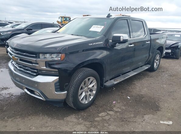 1GCUYGED0KZ210725 2019 CHEVROLET SILVERADO Black წინა მარცხენა ხედი სამი მეოთხედიდან