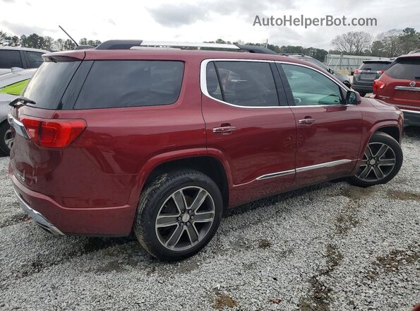 1GKKNPLS8JZ123613 2018 GMC ACADIA Burgundy Trasero derecho