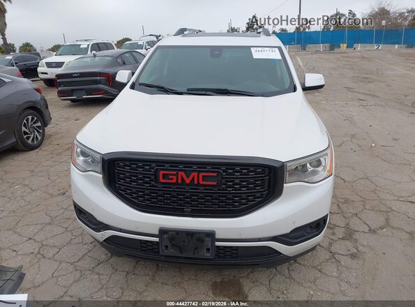 1GKKNPLSXJZ178371 2018 GMC ACADIA White Вид щитка приладів