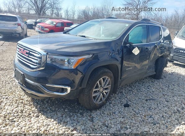 1GKKNSLS0HZ232502 2017 GMC ACADIA Blue Առջևի ձախ երեք քառորդ տեսարան