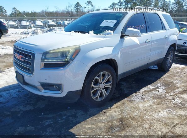 1GKKVRKD2GJ290832 2016 GMC ACADIA White წინა მარცხენა ხედი სამი მეოთხედიდან