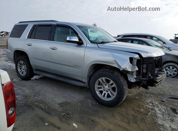 1GNSCAKC3GR478441 2016 CHEVROLET TAHOE Серебряный Передняя правая четверть