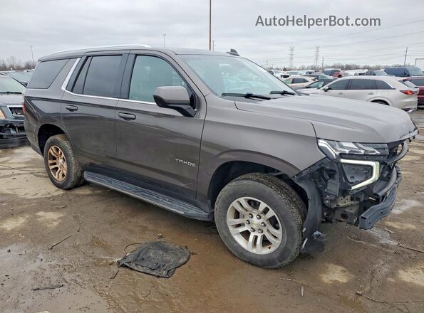 1GNSCNKD5MR356160 2021 CHEVROLET TAHOE Gray Передня права чверть