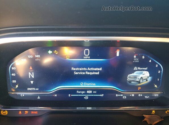1GNSCSKDXRR396465 2024 CHEVROLET TAHOE Silver Instrument cluster view