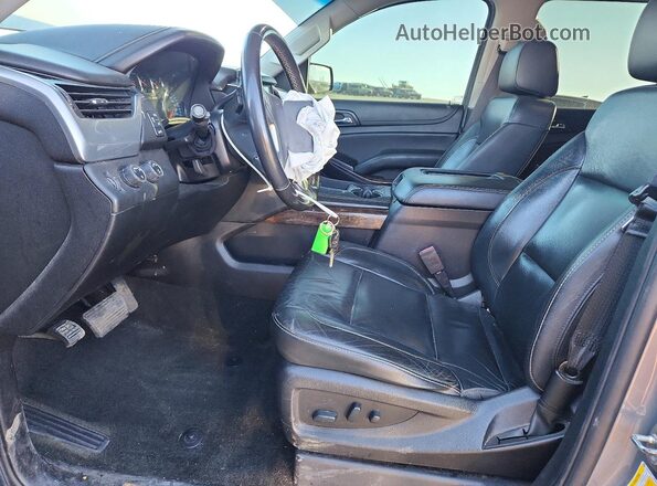 1GNSKBKC1JR401423 2018 CHEVROLET TAHOE Gray Widok wnętrza z przodu