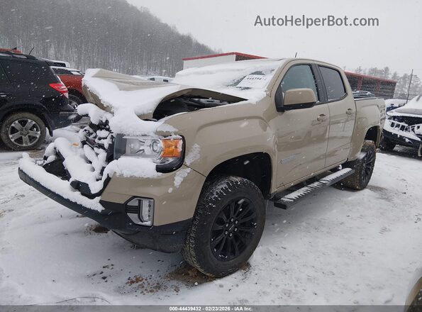 1GTG6CEN5N1234946 2022 GMC CANYON Brown წინა მარცხენა ხედი სამი მეოთხედიდან