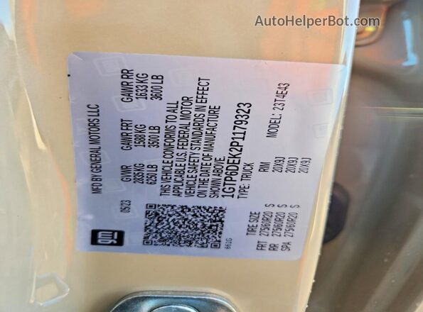 1GTP6DEK2P1179323 2023 GMC CANYON Желто-коричневый Вид подкапотного пространства