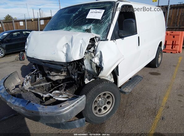 1GTW7AFP5M1246252 2021 GMC SAVANA CARGO White წინა მარცხენა ხედი სამი მეოთხედიდან