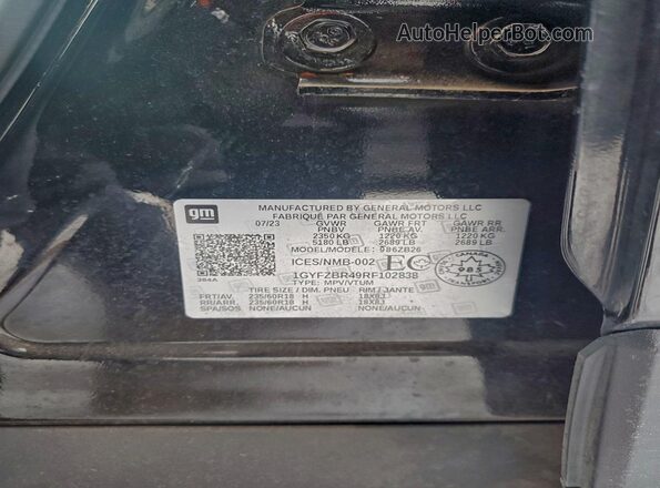 1GYFZBR49RF102838 2024 CADILLAC XT4 Черный 