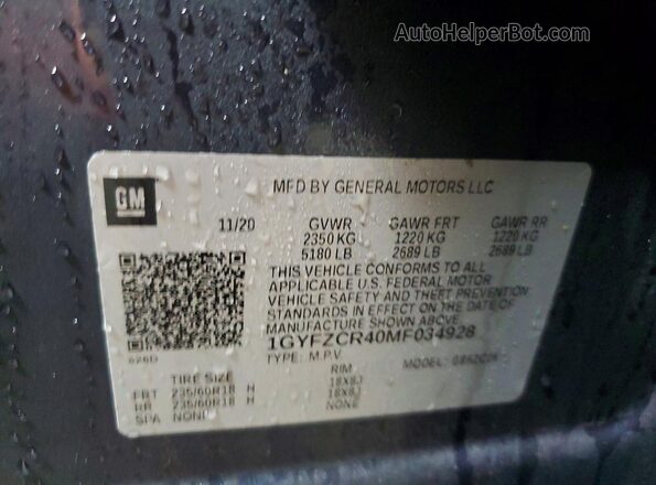1GYFZCR40MF034928 2021 CADILLAC XT4 Blue ძრავის განყოფილების ხედი