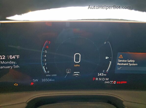 1GYFZDR40SF131307 2025 CADILLAC XT4 Gray Սարքավորումների վահանակի տեսք