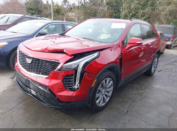 1GYFZER42PF201807 2023 CADILLAC XT4 Red Առջևի ձախ երեք քառորդ տեսարան