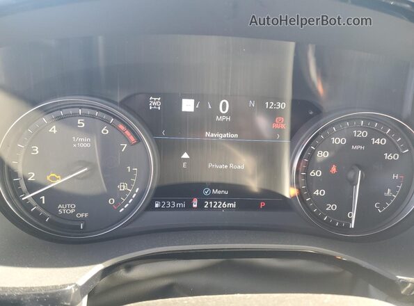 1GYKNDR48PZ153197 2023 CADILLAC XT5 Black ხელსაწყოთა პანელის ხედი