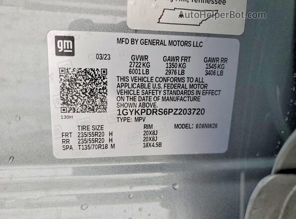 1GYKPDRS6PZ203720 2023 CADILLAC OTHER Silver 