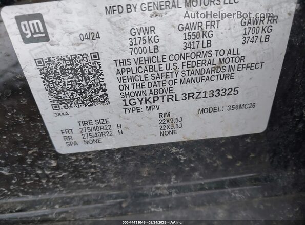 1GYKPTRL3RZ133325 2024 CADILLAC OTHER Black 