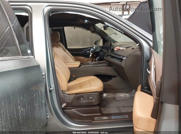1GYS4BKLXPR163674 2023 CADILLAC ESCALADE Gray Widok wnętrza z przodu