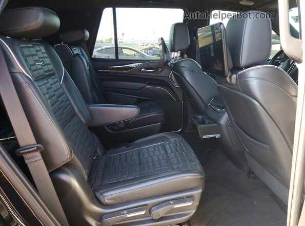 1GYS4GKL3NR229704 2022 CADILLAC ESCALADE Black Widok wnętrza z tyłu