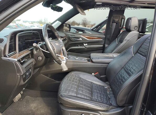 1GYS4GKL8MR183236 2021 CADILLAC ESCALADE Black წინა სალონის ხედი