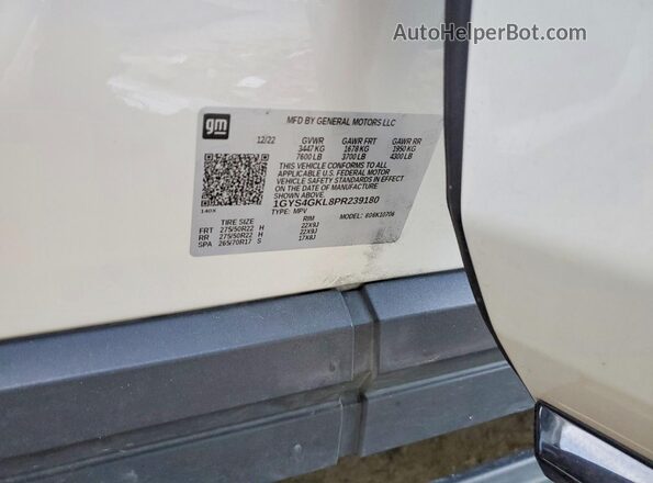 1GYS4GKL8PR239180 2023 CADILLAC ESCALADE White 