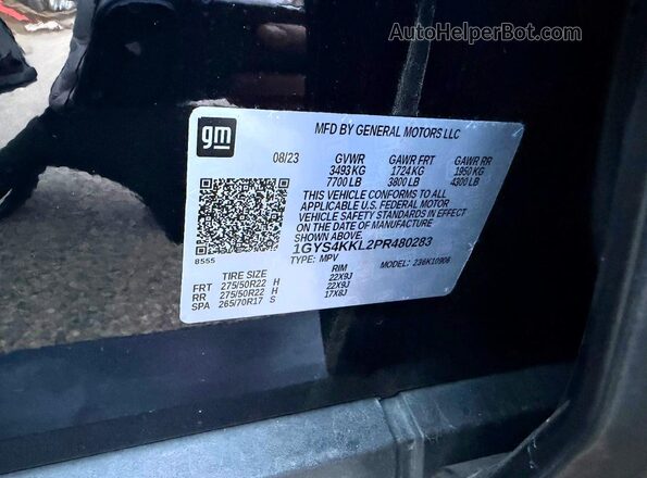 1GYS4KKL2PR480283 2023 CADILLAC ESCALADE Black Rear seats view