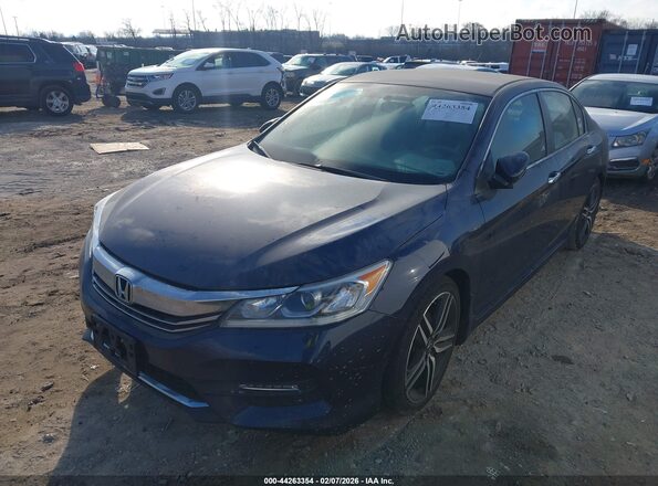 1HGCR2F52GA018801 2016 HONDA ACCORD Blue Widok z przodu