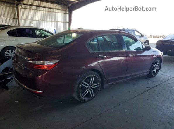 1HGCR2F52HA158106 2017 HONDA ACCORD Red 