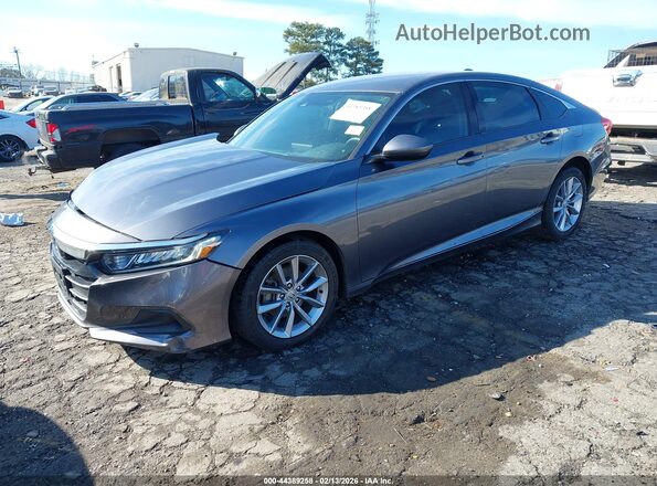 1HGCV1F11MA018447 2021 HONDA ACCORD Silver წინა მარცხენა ხედი სამი მეოთხედიდან