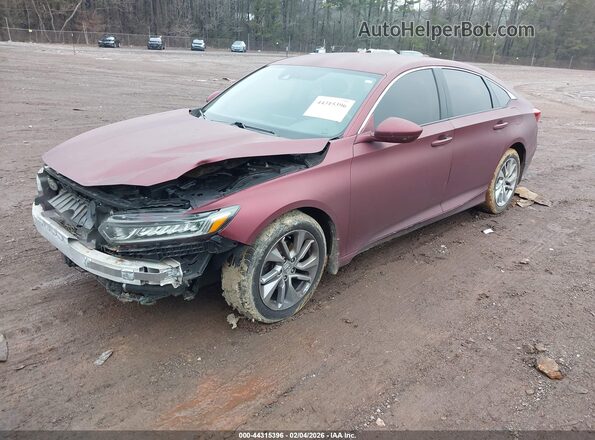 1HGCV1F12JA154677 2018 HONDA ACCORD Maroon Przód lewy