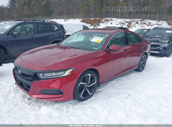 1HGCV1F13KA074550 2019 HONDA ACCORD Red Առջևի ձախ երեք քառորդ տեսարան