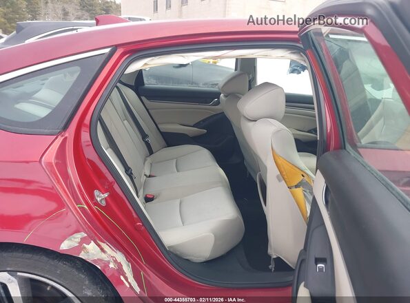 1HGCV1F13KA074550 2019 HONDA ACCORD Red VIN կոդի պիտակի տեսք
