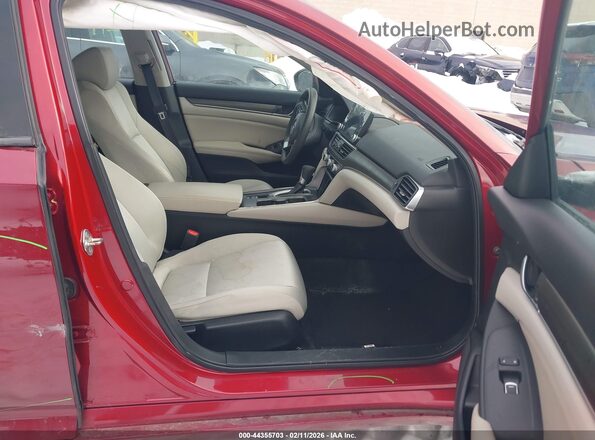 1HGCV1F13KA074550 2019 HONDA ACCORD Red Սալոնի դիմացի տեսք
