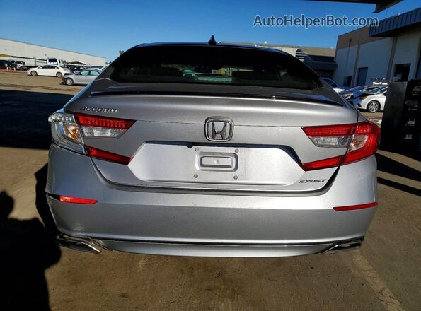 1HGCV1F30MA099586 2021 HONDA ACCORD Silver Rear view