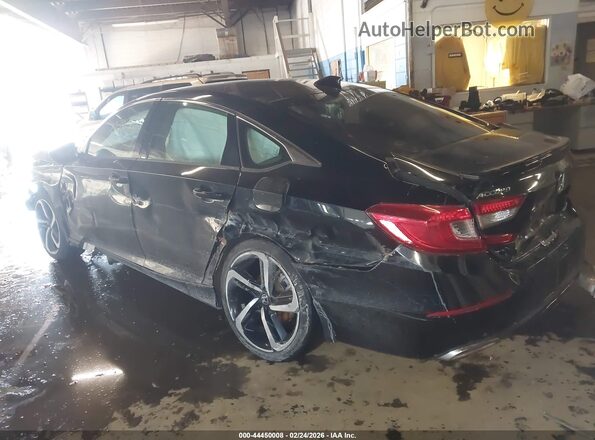 1HGCV1F30NA039227 2022 HONDA ACCORD Black უკანა მარცხენა