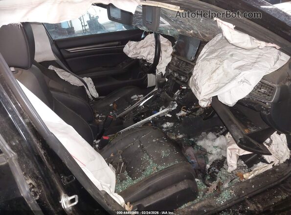 1HGCV1F30NA039227 2022 HONDA ACCORD Black წინა სალონის ხედი