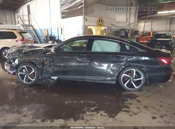 1HGCV1F30NA039227 2022 HONDA ACCORD Black უკანა სალონის ხედი