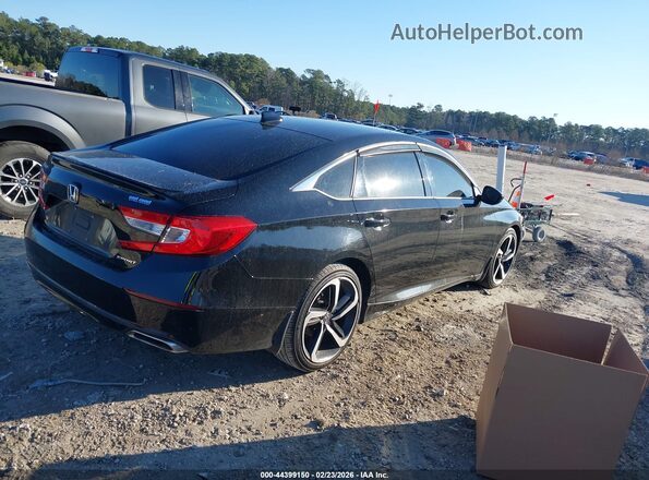 1HGCV1F31JA217513 2018 HONDA ACCORD Black Tył prawy